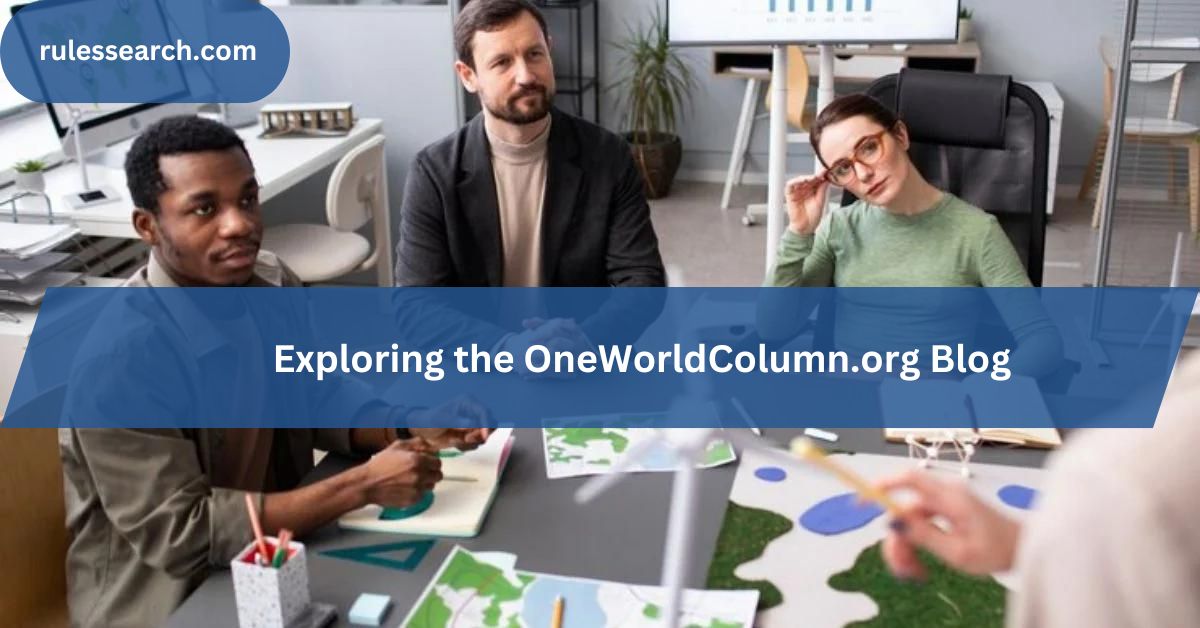 Exploring the OneWorldColumn.org Blog