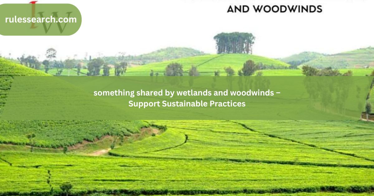 something shared by wetlands and woodwinds – Support Sustainable Practices