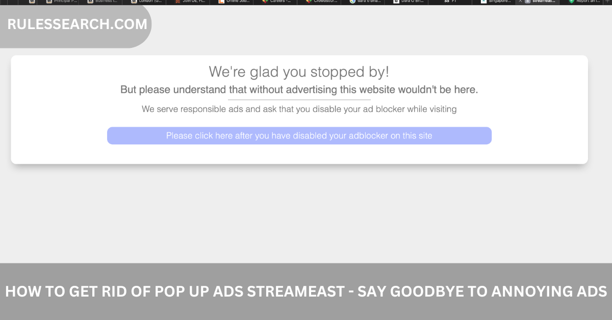 how to get rid of pop up ads streameast