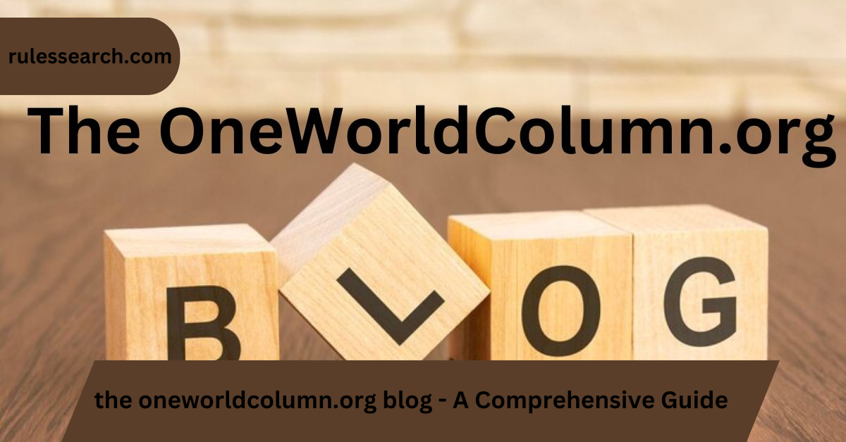 the oneworldcolumn.org blog